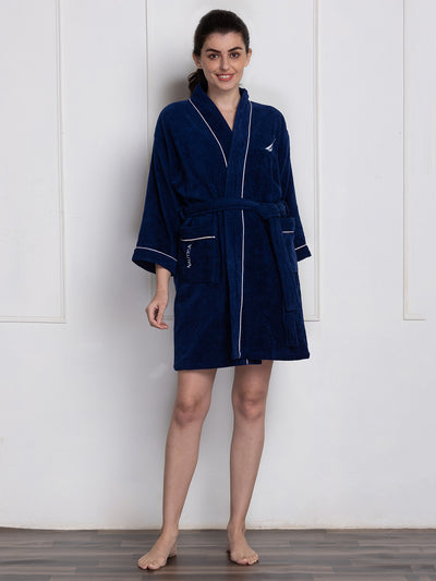 Luxurious Ultra Soft Bath Robe <small> (solid-navy)</small>