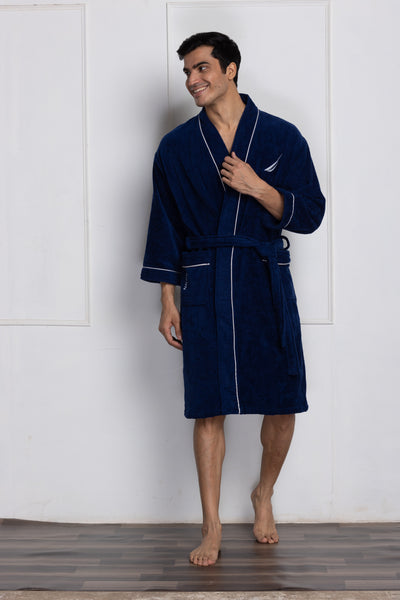 Luxurious Ultra Soft Bath Robe <small> (solid-navy)</small>