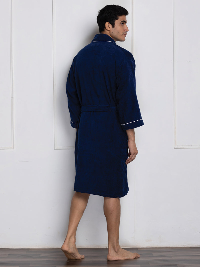 Luxurious Ultra Soft Bath Robe <small> (solid-navy)</small>
