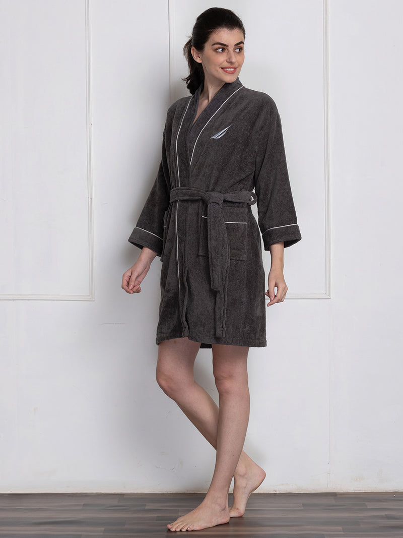 Luxurious Ultra Soft Bath Robe <small> (solid-dark grey)</small>