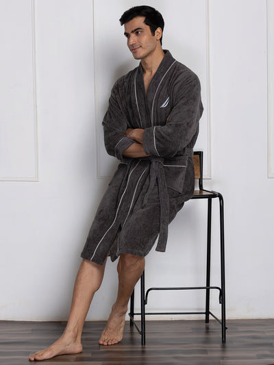 Luxurious Ultra Soft Bath Robe <small> (solid-dark grey)</small>