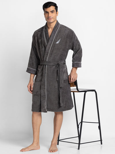 Luxurious Ultra Soft Bath Robe <small> (solid-dark grey)</small>