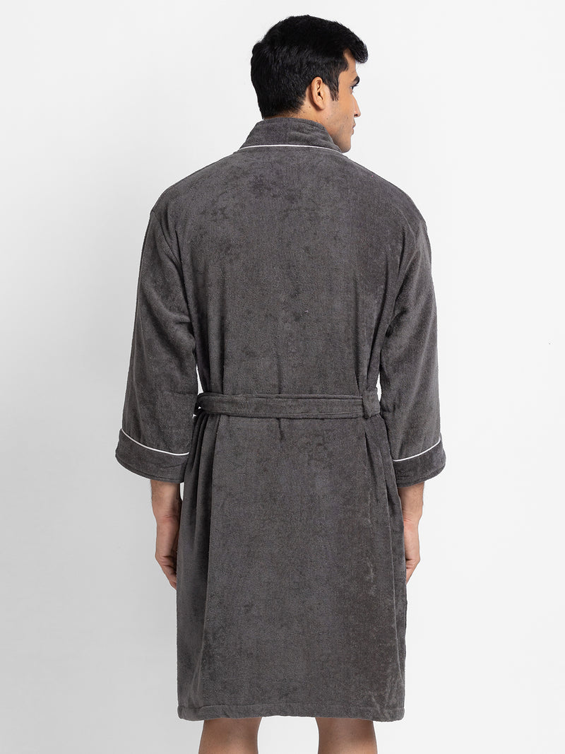 Luxurious Ultra Soft Bath Robe <small> (solid-dark grey)</small>