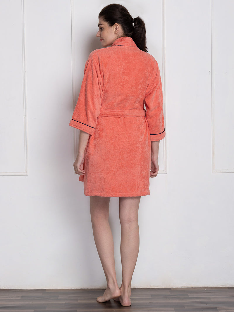 Luxurious Ultra Soft Bath Robe <small> (solid-coral)</small>