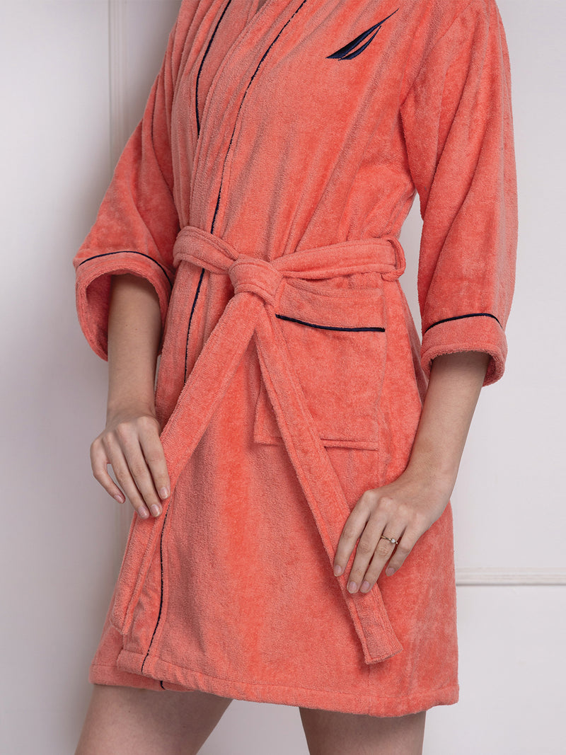 Luxurious Ultra Soft Bath Robe <small> (solid-coral)</small>