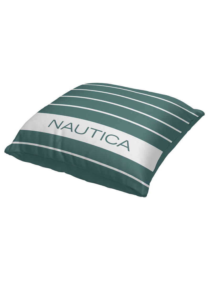 Premium Cotton Printed Cushion Covers <small> (stripe-forestgreen/mint)</small>