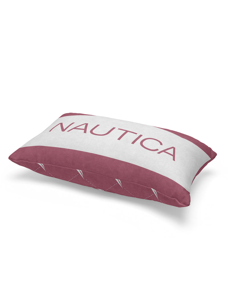 Premium Cotton Printed Cushion Covers <small> (stripe-dullpink/navy)</small>