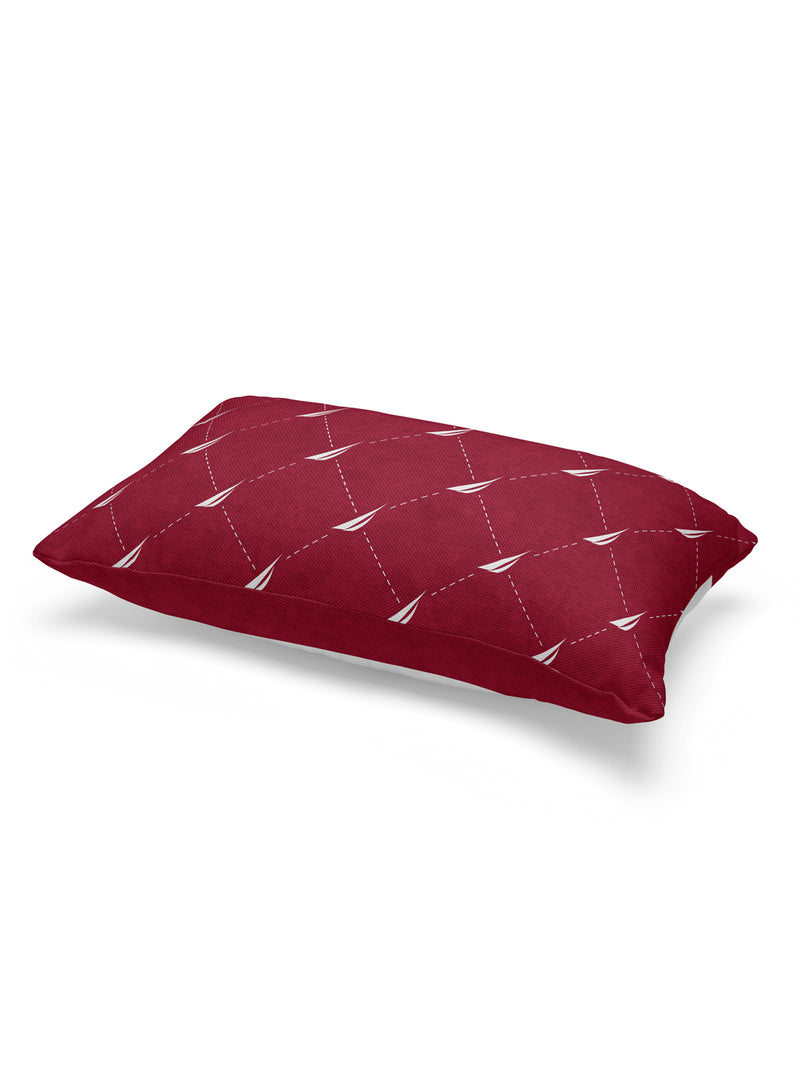 Premium Cotton Printed Cushion Covers <small> (stripe-burgundy)</small>