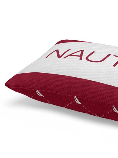 Premium Cotton Printed Cushion Covers <small> (stripe-burgundy/natural)</small>