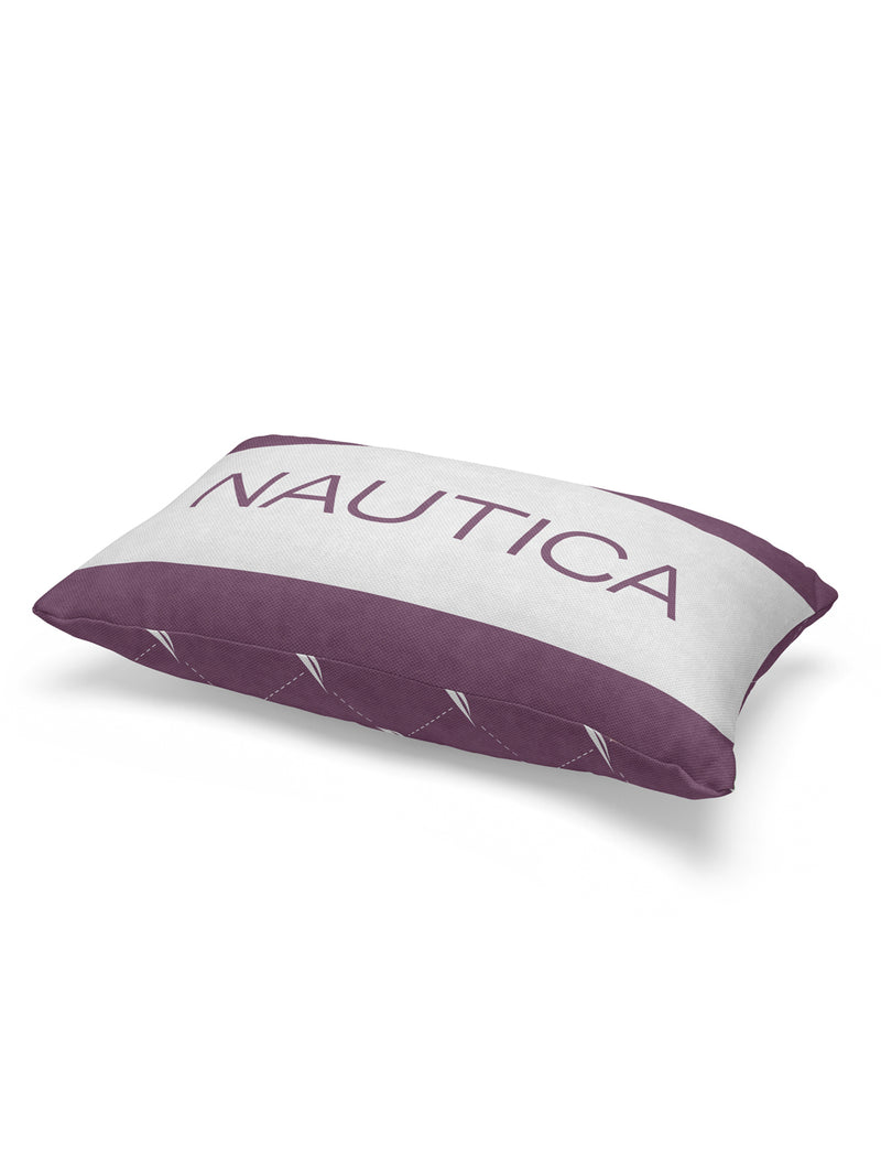 Premium Cotton Printed Cushion Covers <small> (stripe-grape/navy)</small>