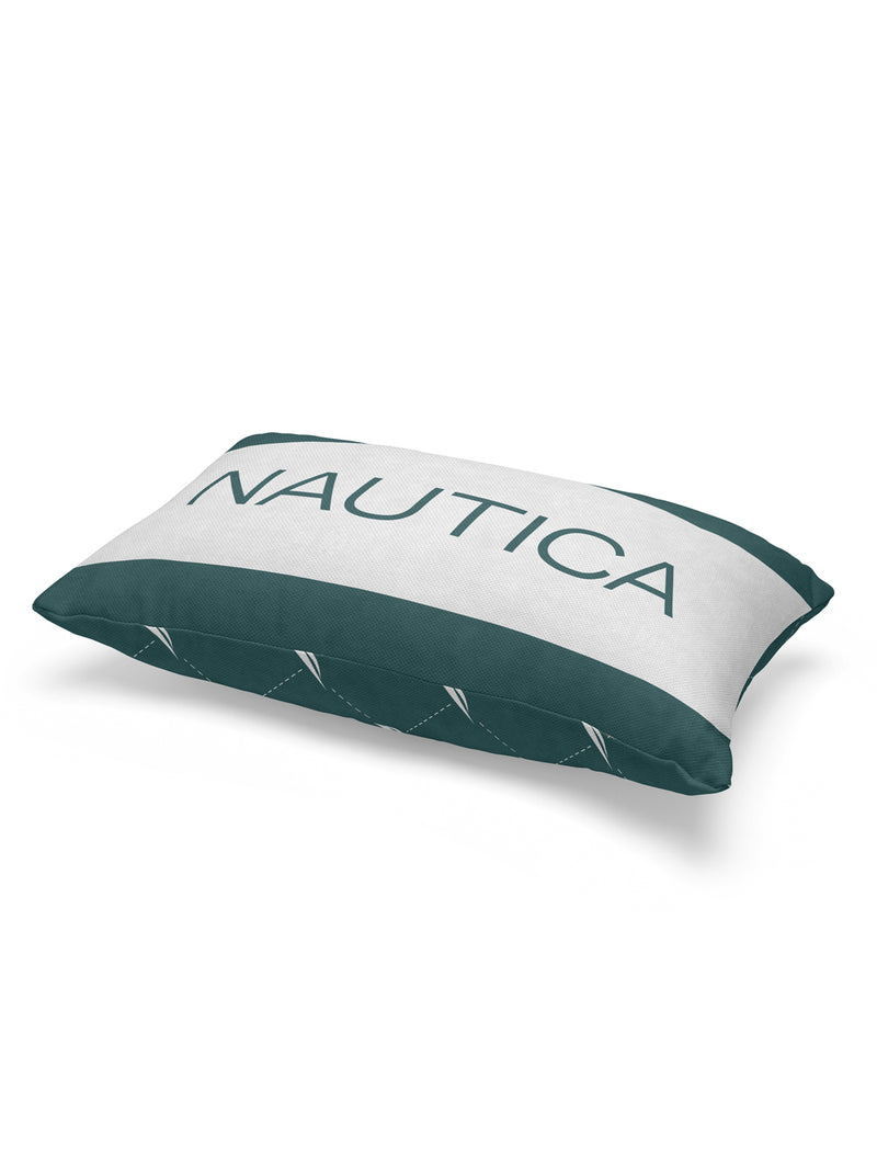 Premium Cotton Printed Cushion Covers <small> (stripe-forestgreen/navy)</small>