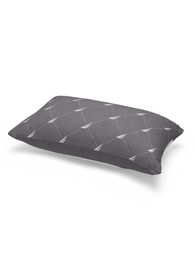 Premium Cotton Printed Cushion Covers <small> (stripe-navy/grey)</small>