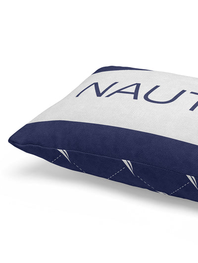 Premium Cotton Printed Cushion Covers <small> (stripe-navy/coral)</small>
