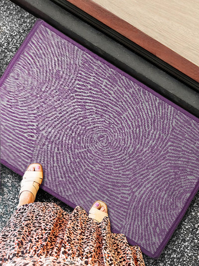 Highly Durable Anti Slip Door Mat <small> (spiral-maroon/beige)</small>