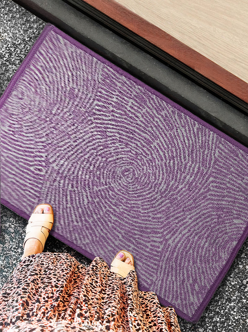 Highly Durable Anti Slip Door Mat <small> (spiral-maroon/beige)</small>