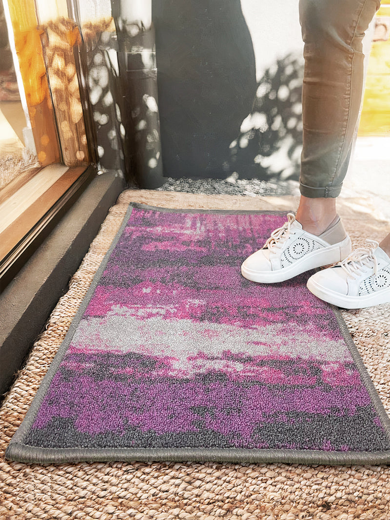 Highly Durable Anti Slip Door Mat <small> (abstract-purple/grey)</small>