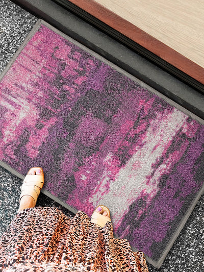 Highly Durable Anti Slip Door Mat <small> (abstract-purple/grey)</small>
