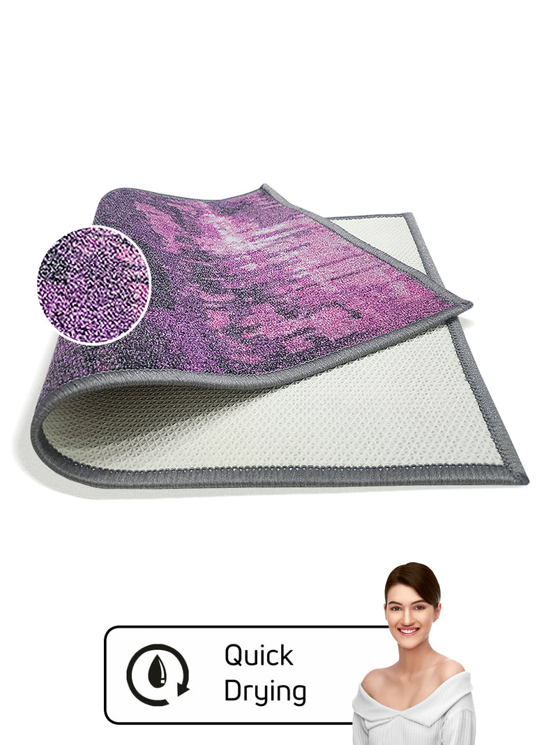 Highly Durable Anti Slip Door Mat <small> (abstract-purple/grey)</small>