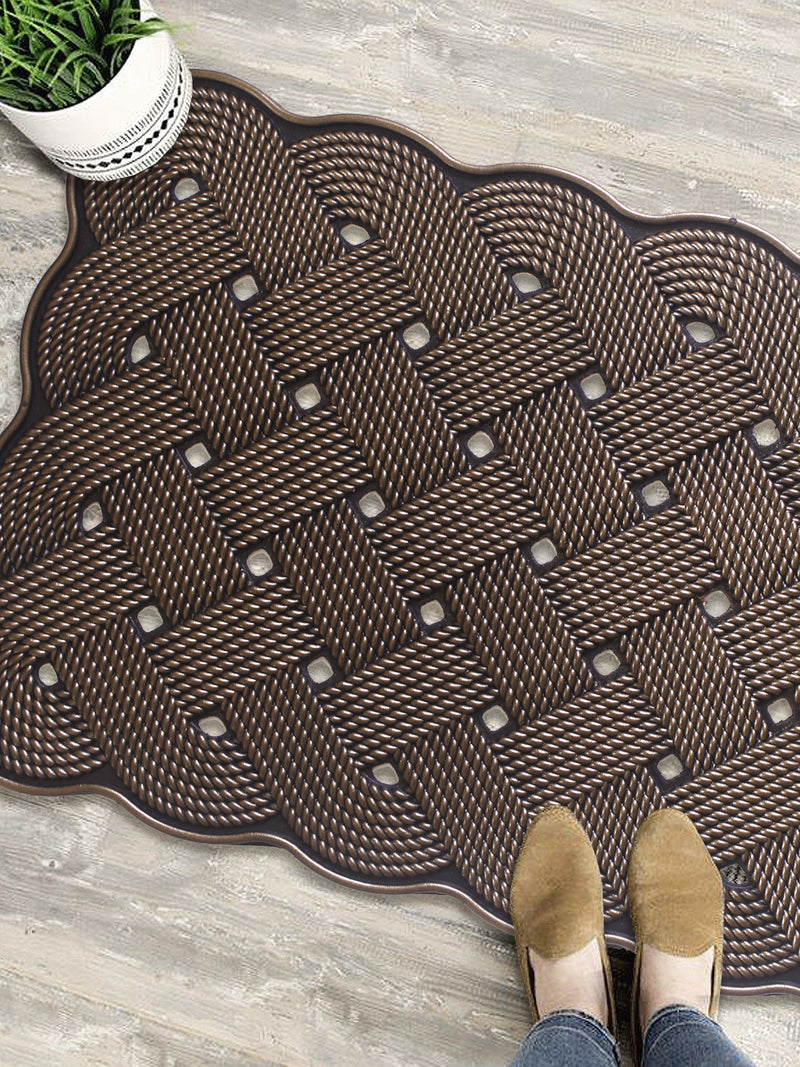 Multipurpose Rubber Mat – Anti-Skid, Waterproof <small> (abstract-brown)</small>