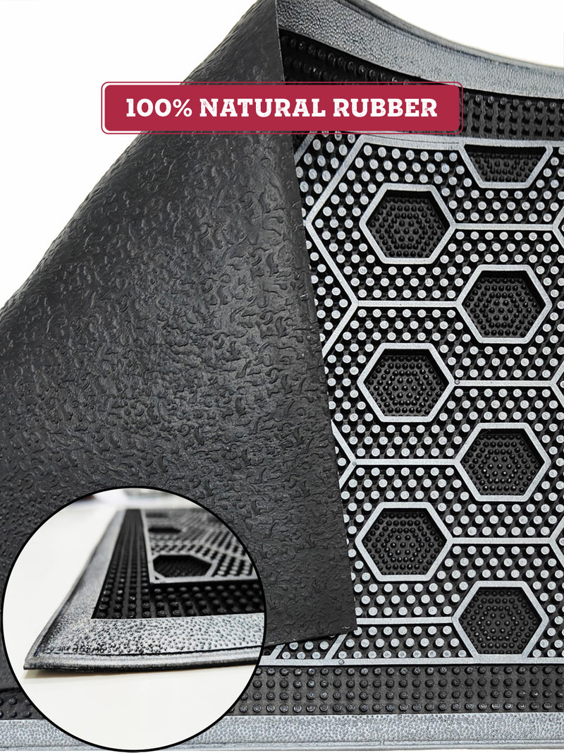 Multipurpose Rubber Mat – Anti-Skid, Waterproof <small> (abstract-silver)</small>