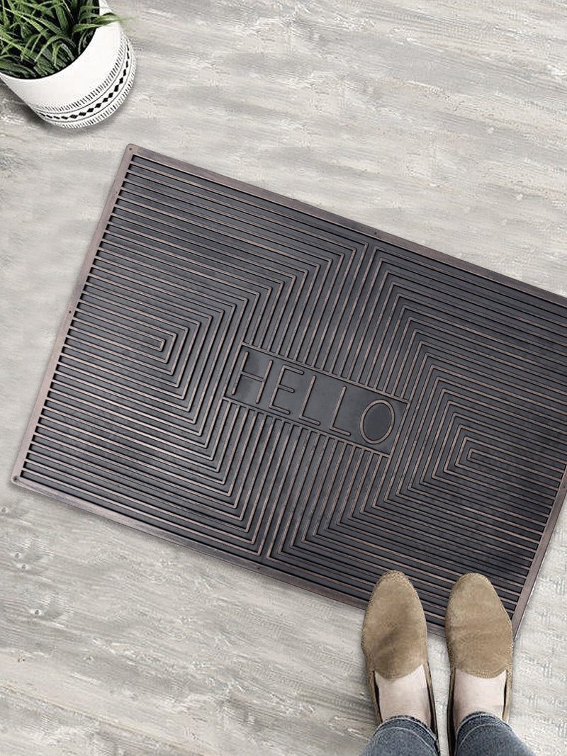 Multipurpose Rubber Mat – Anti-Skid, Waterproof <small> (abstract-rosegold)</small>