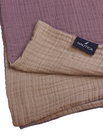 Cotton Dohar For Lightweight Warmth And Breathable Coziness <small> (reversible-plum/brown)</small>
