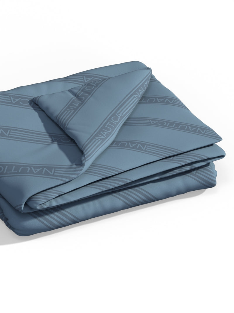 100% Premium Cotton Blanket With Pure Cotton Flannel Filling <small> (ornamental-blue)</small>