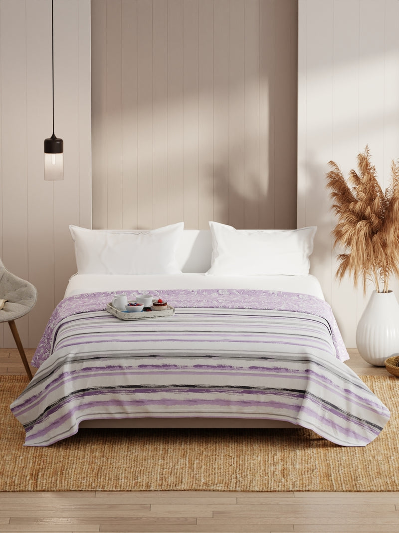 Extremely Soft Micro Double Dohar <small> (stripe-grey/lilac)</small>