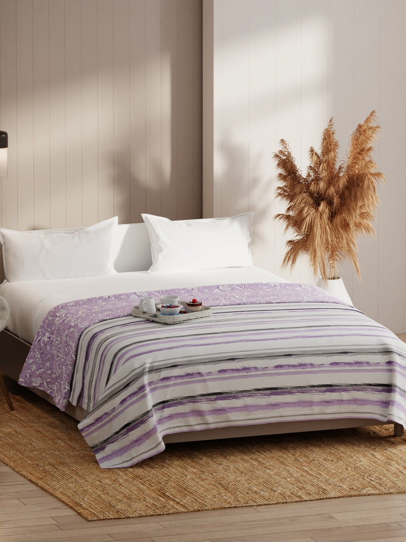 Extremely Soft Micro Double Dohar <small> (stripe-grey/lilac)</small>