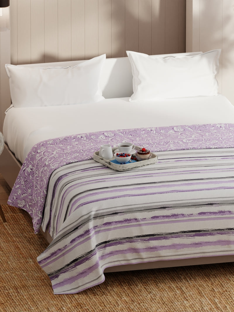 Extremely Soft Micro Double Dohar <small> (stripe-grey/lilac)</small>