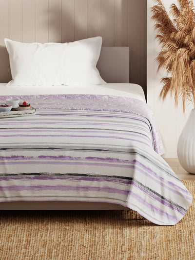 Extremely Soft Micro Single Dohar <small> (stripe-grey/lilac)</small>