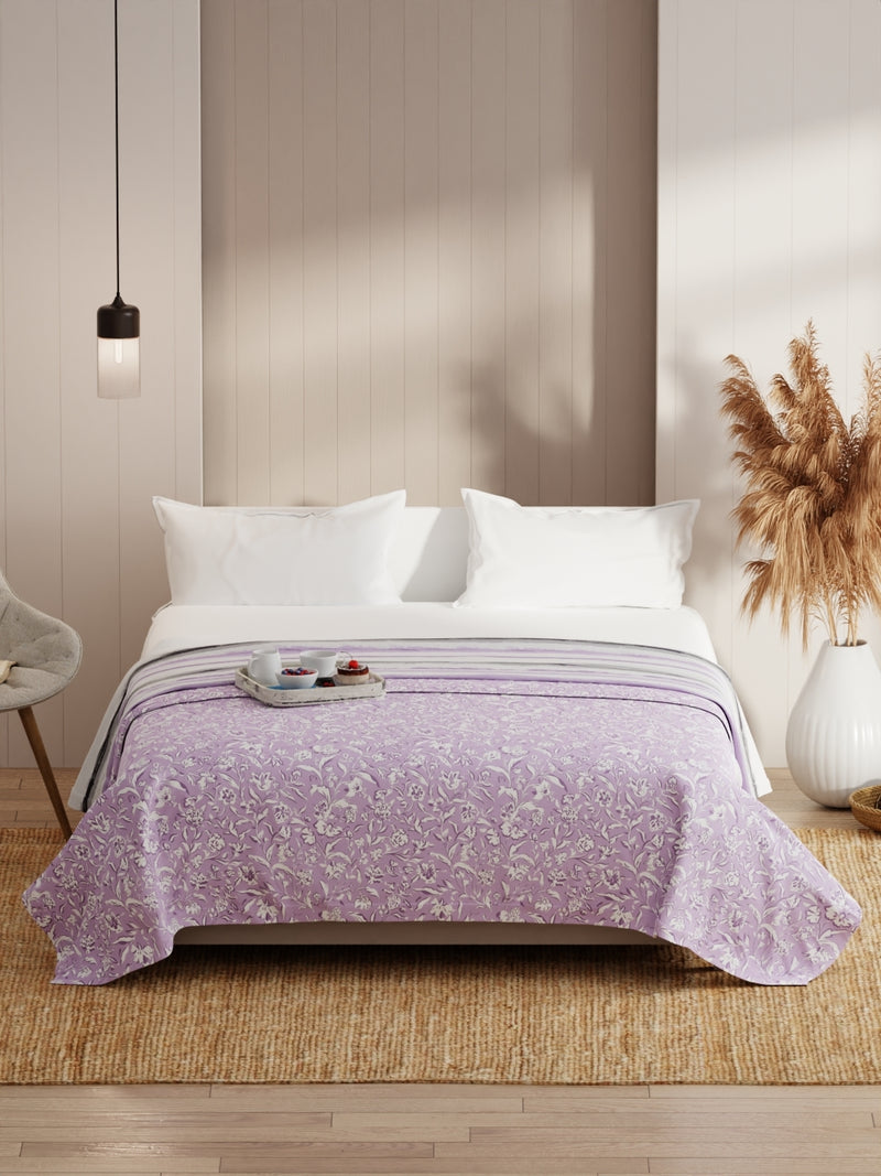 Extremely Soft Micro Double Dohar <small> (floral-lilac)</small>