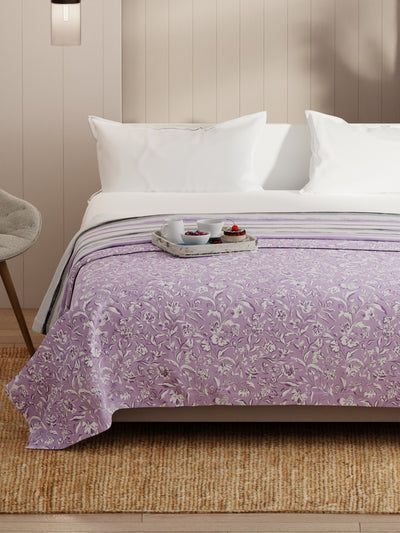 Extremely Soft Micro Double Dohar <small> (floral-lilac)</small>