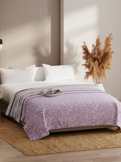 Extremely Soft Micro Double Dohar <small> (floral-lilac)</small>