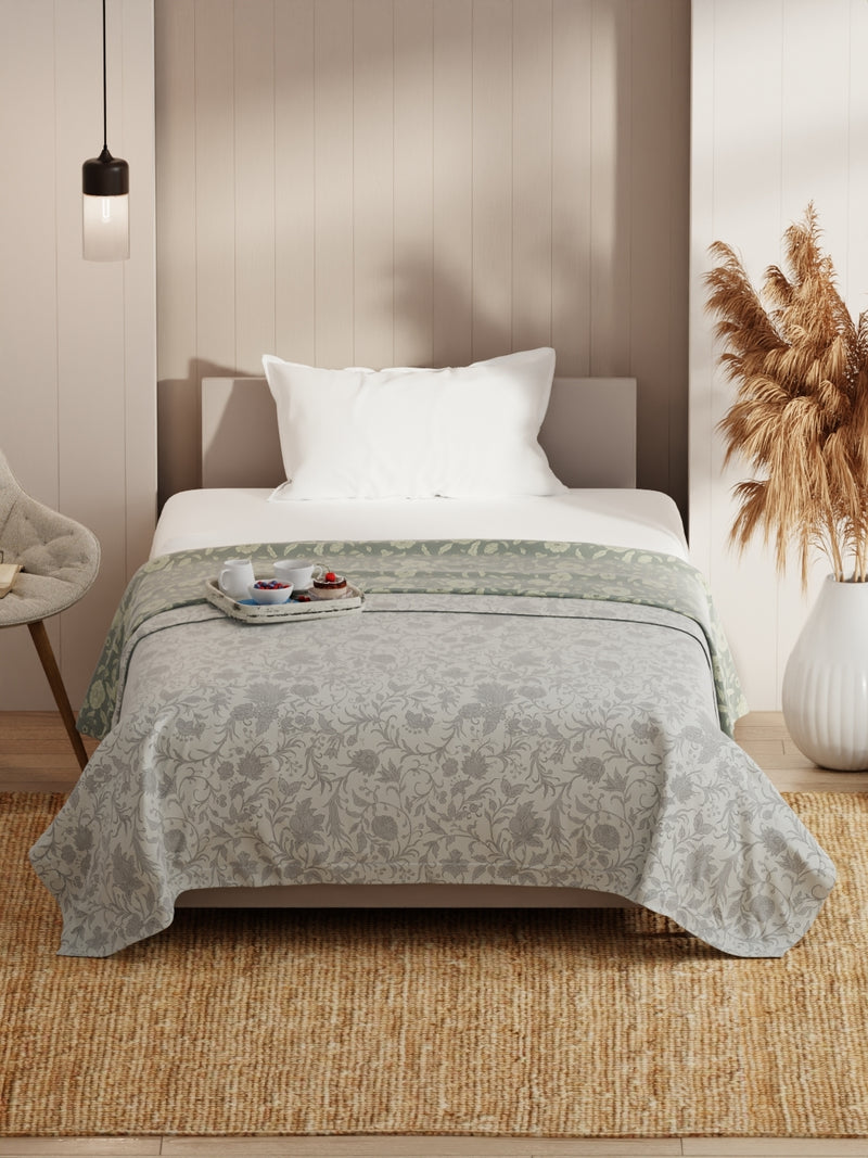 Extremely Soft Micro Single Dohar <small> (floral-lt.grey)</small>