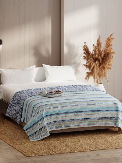 Extremely Soft Micro Double Dohar <small> (abstract-blue)</small>