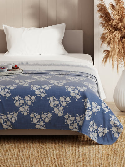 Extremely Soft Micro Single Dohar <small> (floral-denim)</small>