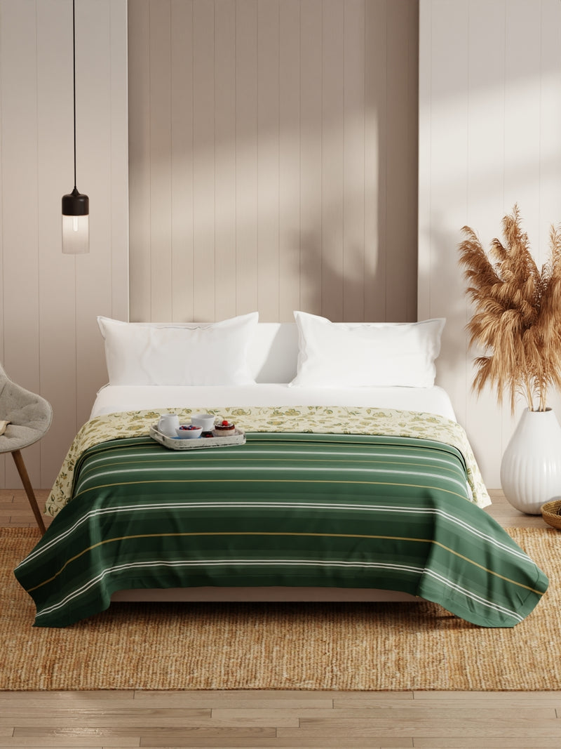 Extremely Soft Micro Double Dohar <small> (stripe-green/yellow)</small>