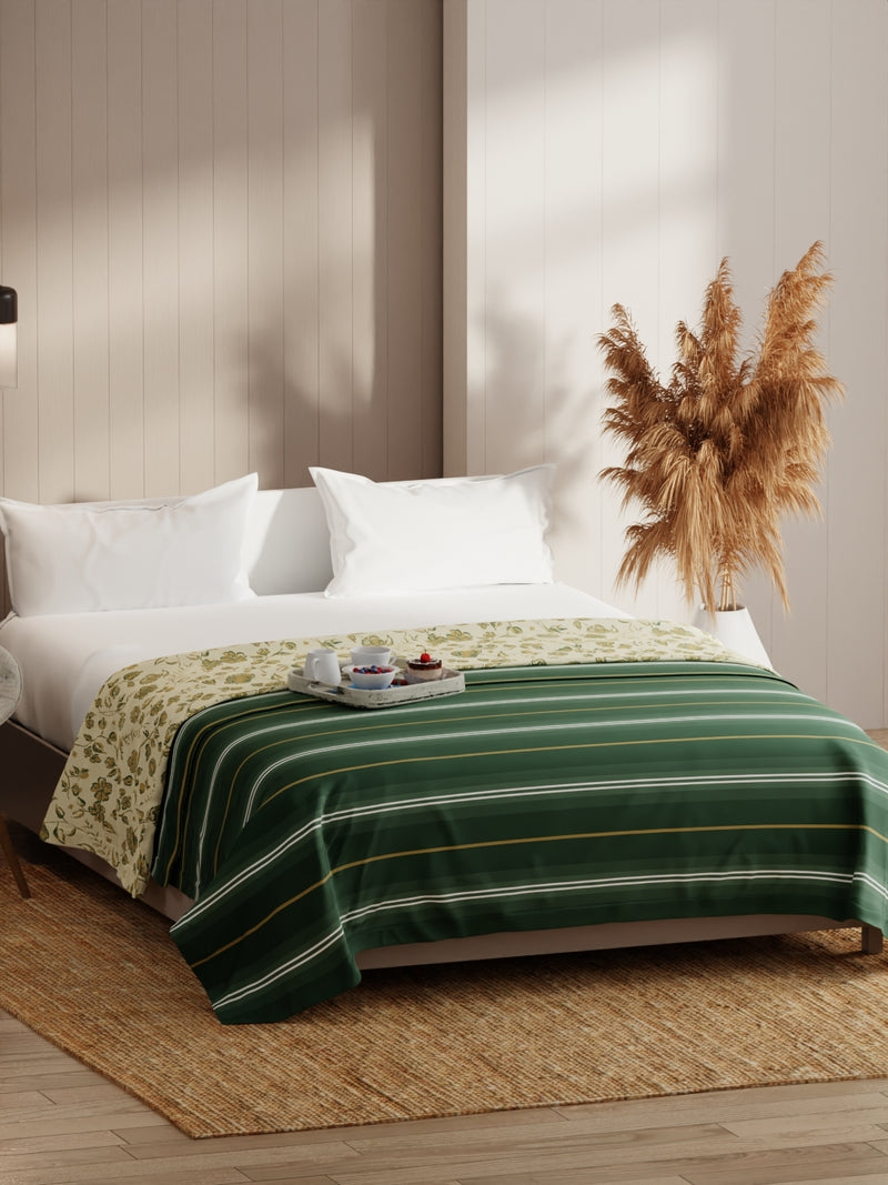 Extremely Soft Micro Double Dohar <small> (stripe-green/yellow)</small>