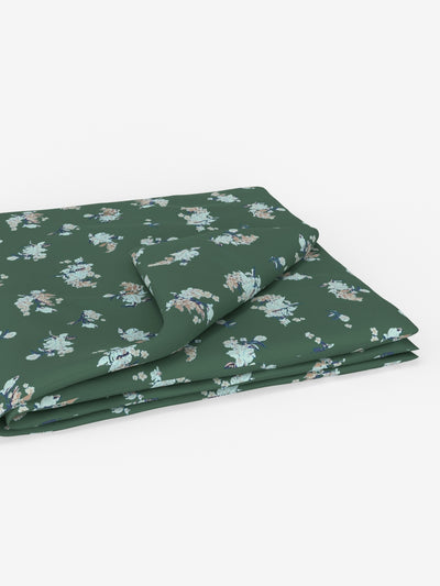 Super Soft Bamboo Cotton Blanket With Pure Cotton Flannel Filling <small> (floral-green)</small>