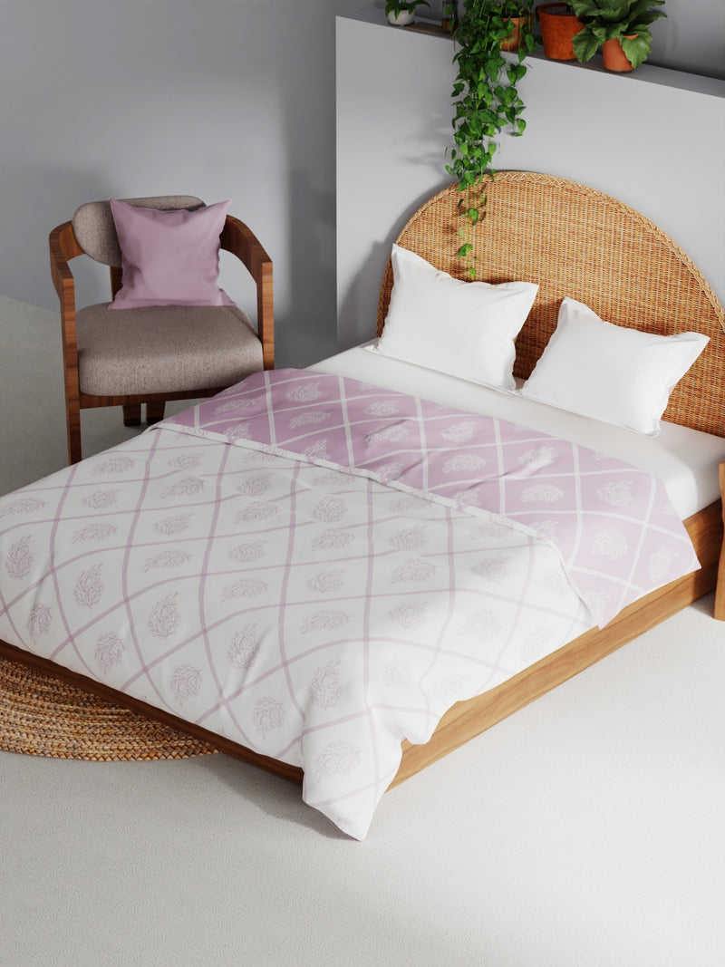 Extremely Soft 100% Muslin Cotton Dohar With Pure Cotton Flannel Filling <small> (floral-pink/white)</small>