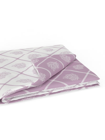 Extremely Soft 100% Muslin Cotton Dohar With Pure Cotton Flannel Filling <small> (floral-pink/white)</small>