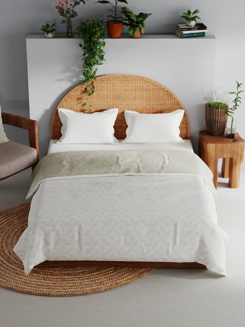 Extremely Soft 100% Muslin Cotton Dohar With Pure Cotton Flannel Filling <small> (floral-grey/white)</small>