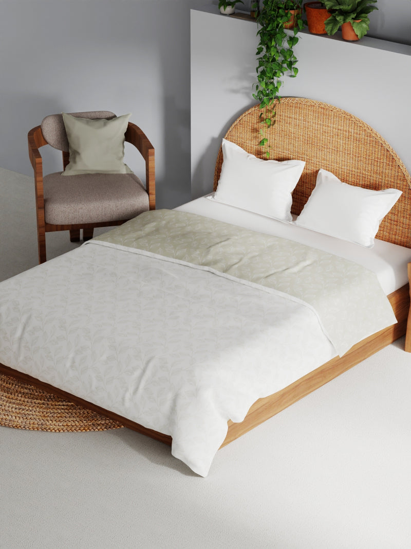 Extremely Soft 100% Muslin Cotton Dohar With Pure Cotton Flannel Filling <small> (floral-grey/white)</small>