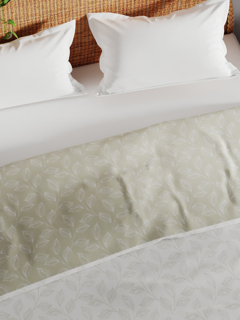 Extremely Soft 100% Muslin Cotton Dohar With Pure Cotton Flannel Filling <small> (floral-grey/white)</small>