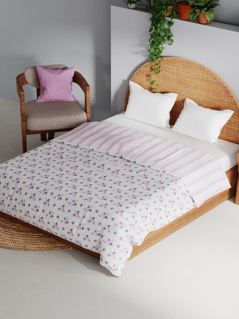 Extremely Soft 100% Muslin Cotton Dohar With Pure Cotton Flannel Filling <small> (floral-pink)</small>