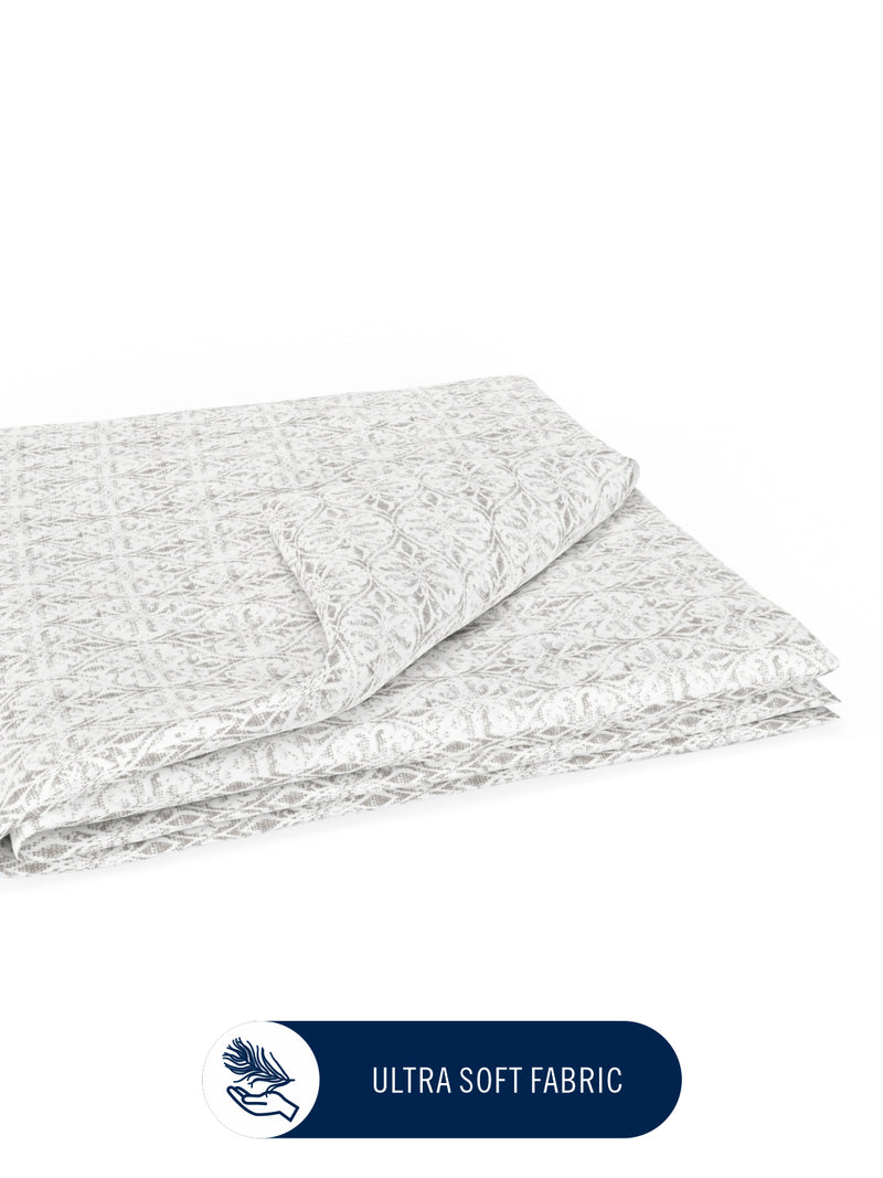 Super Fine 100% Egyptian Satin Cotton Blanket With Pure Cotton Flannel Filling <small> (floral-lavender)</small>