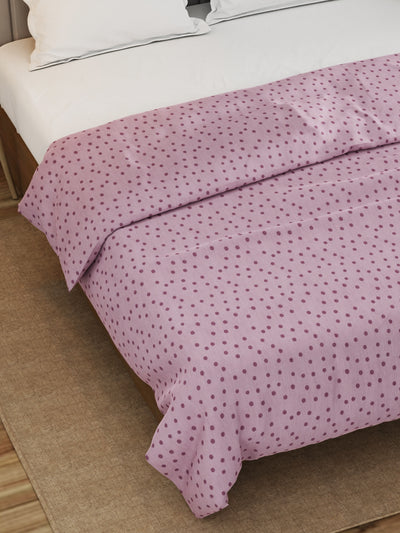 Super Fine 100% Egyptian Satin Cotton Blanket With Pure Cotton Flannel Filling <small> (geometric-pink)</small>