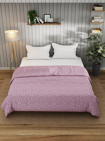 Super Fine 100% Egyptian Satin Cotton Blanket With Pure Cotton Flannel Filling <small> (geometric-pink)</small>