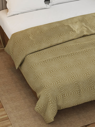 Super Fine 100% Egyptian Satin Cotton Blanket With Pure Cotton Flannel Filling <small> (geometric-sand)</small>